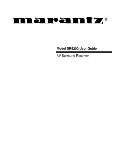 Marantz sr5200 surround - marantz,